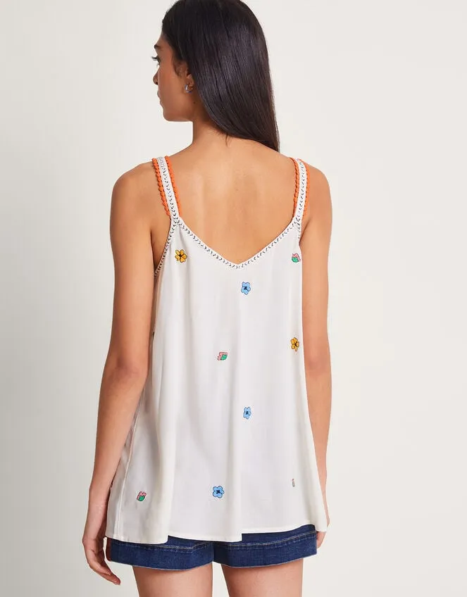Women Felicity Embroidered Cami Ivory Monsoon Tops and Blouses