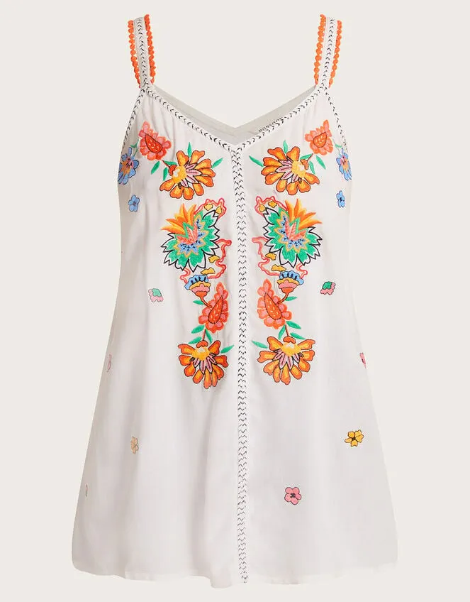 Women Felicity Embroidered Cami Ivory Monsoon Tops and Blouses
