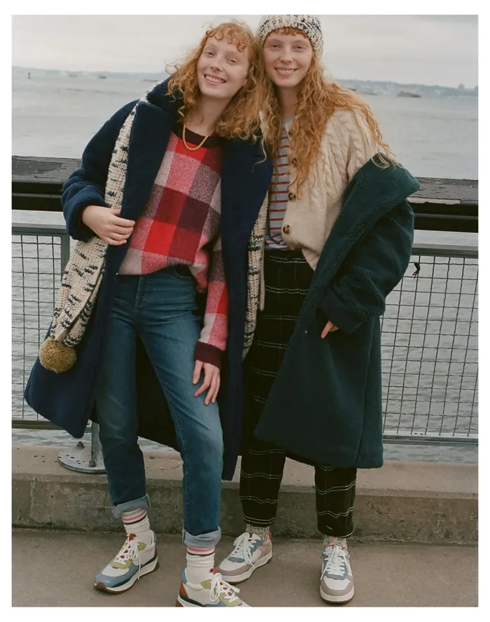 Women Fenimore Pullover Sweater In Plaid Heather Blush Madewell Sweaters Women Fenimore Pullover Sweater In Plaid Heather Blush Madewell Sweaters