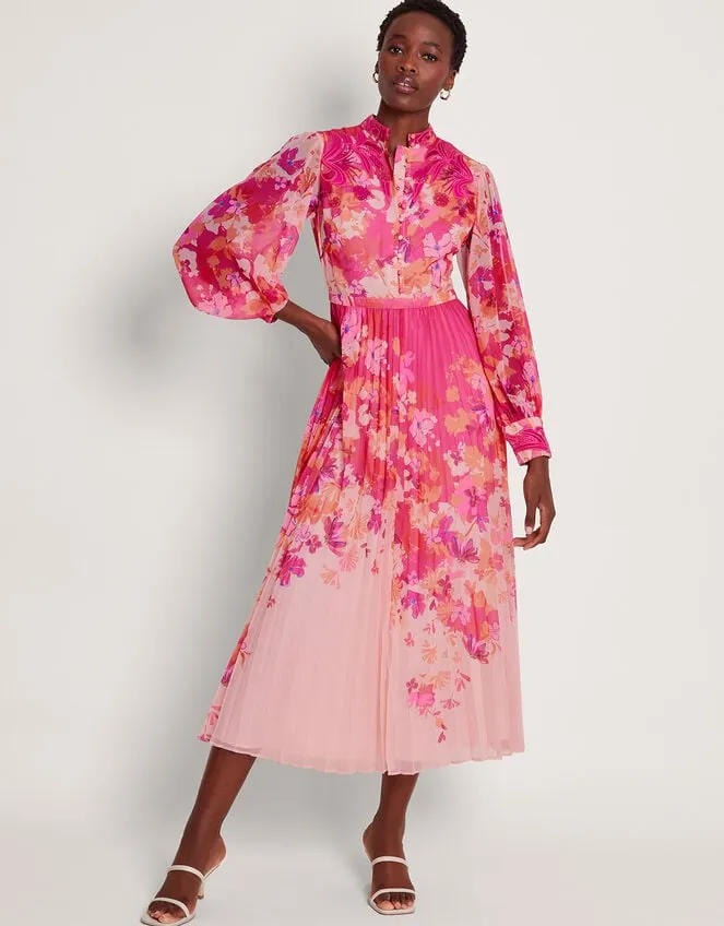 Women Floryn Floral Shirt Dress Pink Monsoon Dresses