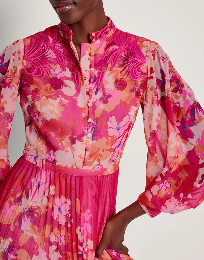 Women Floryn Floral Shirt Dress Pink Monsoon Dresses
