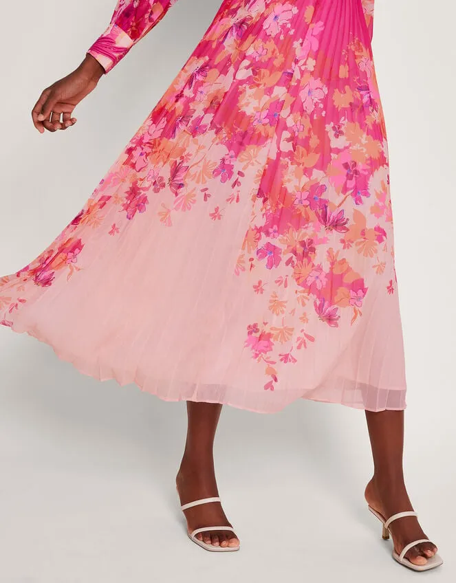 Women Floryn Floral Shirt Dress Pink Monsoon Dresses