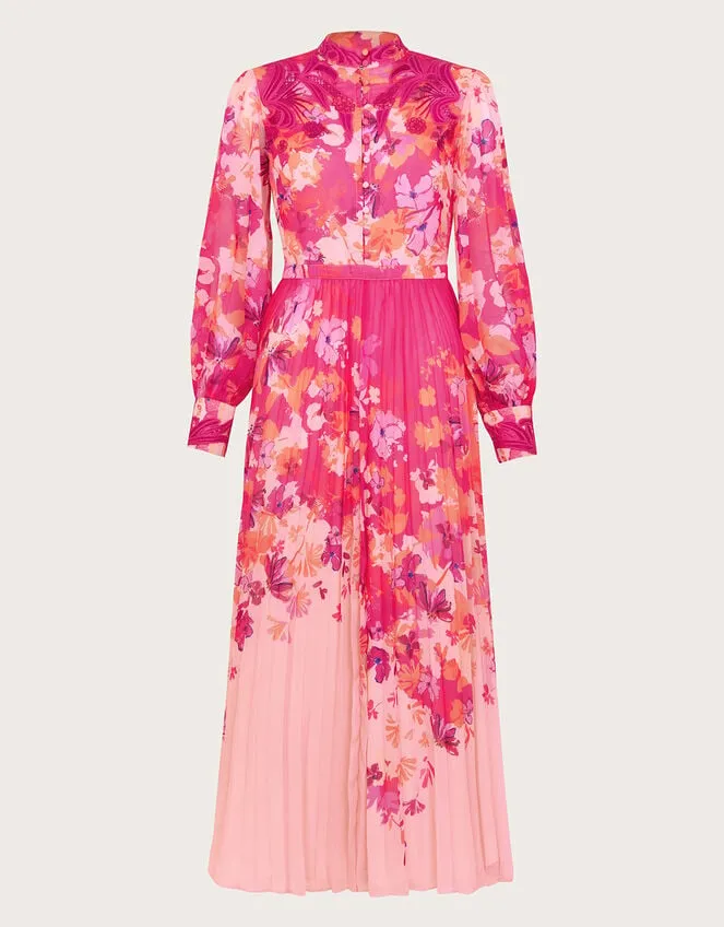 Women Floryn Floral Shirt Dress Pink Monsoon Dresses