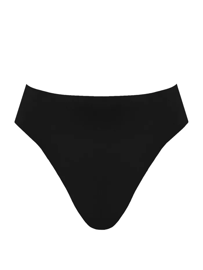 Women Form And Fold 8211 The 90s Rise Bottom In Black The UNDONE Swimwear