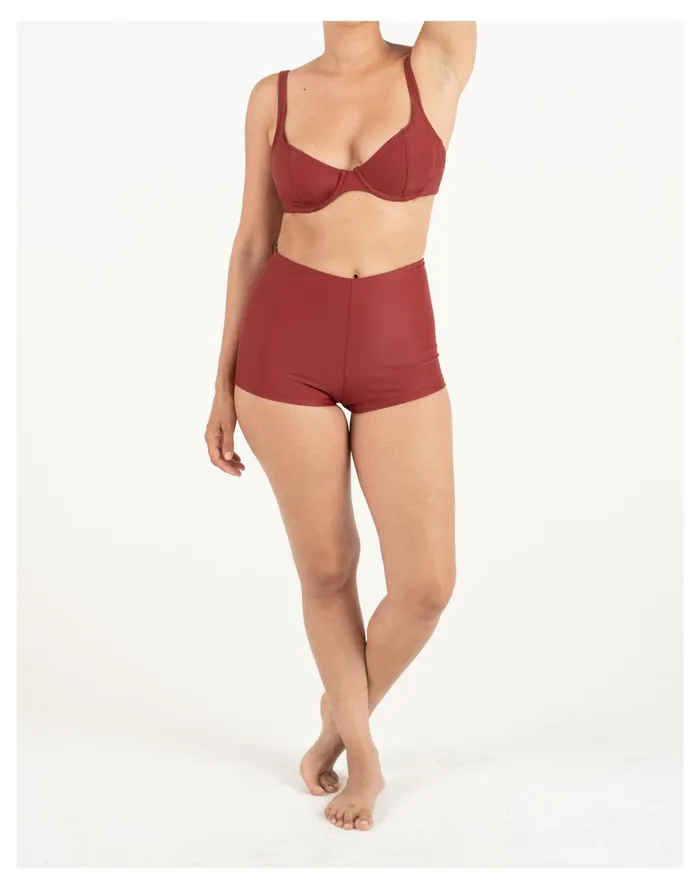 Women GALAMAAR Tap Short Dark Red Madewell Swim Women GALAMAAR Tap Short Dark Red Madewell Swim