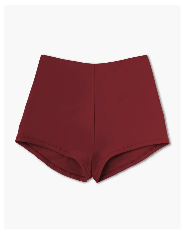 Women GALAMAAR Tap Short Dark Red Madewell Swim Women GALAMAAR Tap Short Dark Red Madewell Swim
