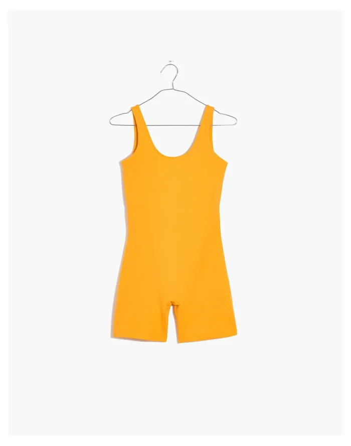 Women Girlfriend Collective Bike Unitard Golden Glow Madewell Activewear