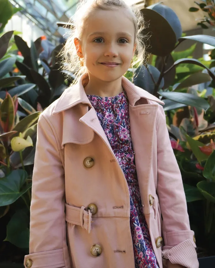 Women Girls Belle and Bloom Miss Sunshine Trench Coat 8211 Blush Pink