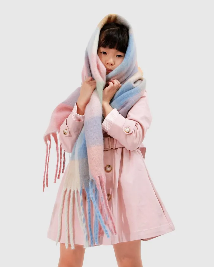 Women Girls Belle and Bloom Miss Sunshine Trench Coat 8211 Blush Pink
