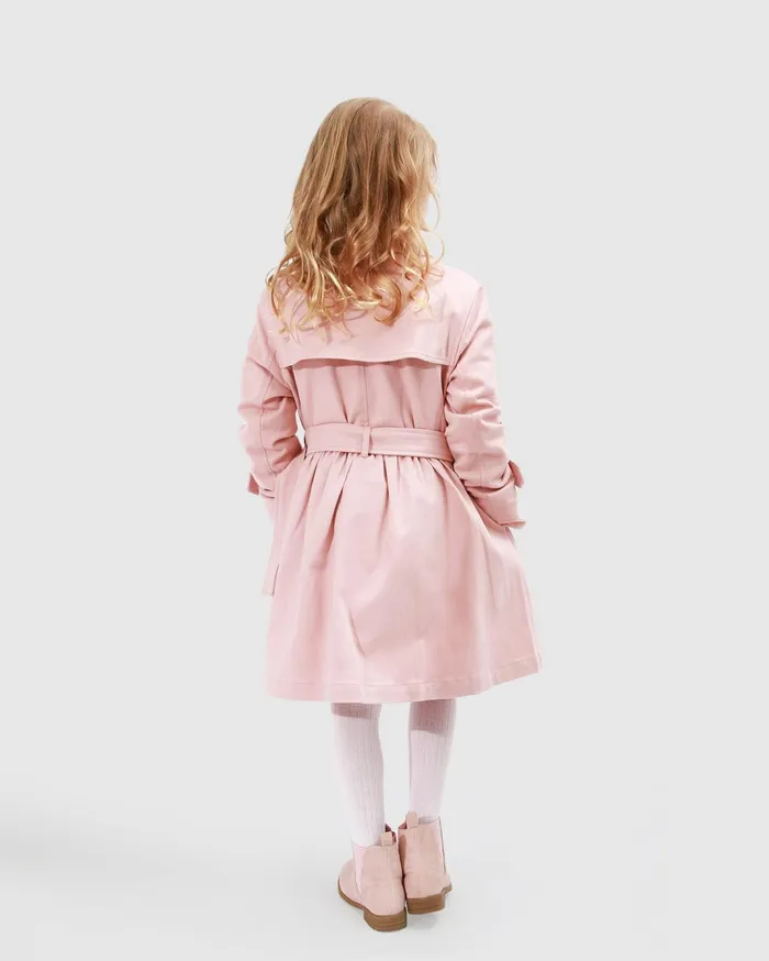 Women Girls Belle and Bloom Miss Sunshine Trench Coat 8211 Blush Pink