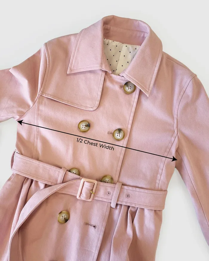 Women Girls Belle and Bloom Miss Sunshine Trench Coat 8211 Blush Pink