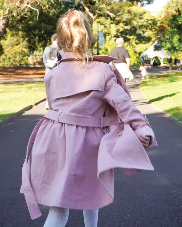 Women Girls Belle and Bloom Miss Sunshine Trench Coat 8211 Blush Pink