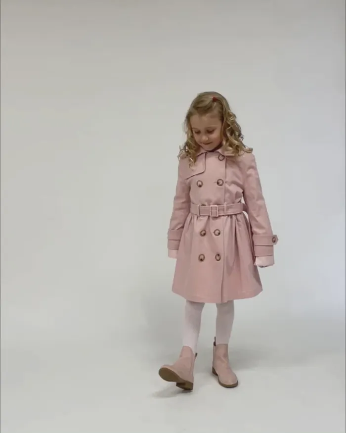 Women Girls Belle and Bloom Miss Sunshine Trench Coat 8211 Blush Pink