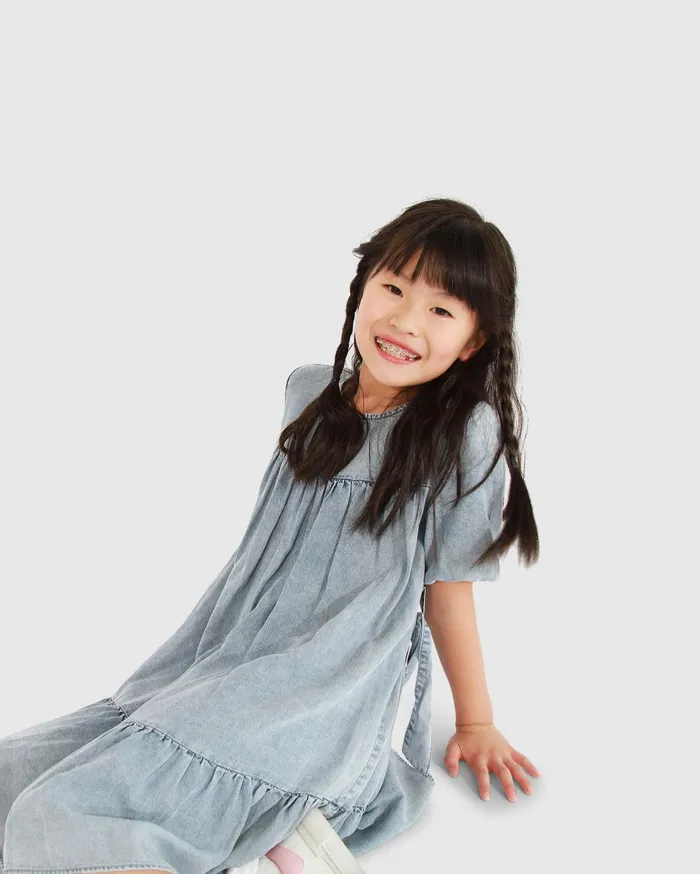 Women Girls Belle and Bloom Pure Love Dress 8211 Mid Denim
