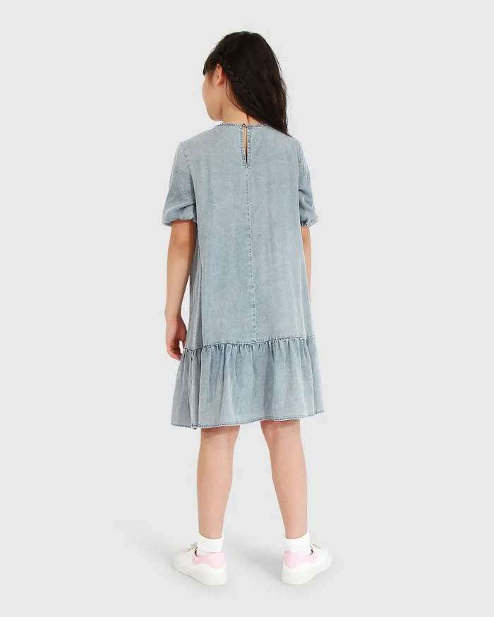 Women Girls Belle and Bloom Pure Love Dress 8211 Mid Denim