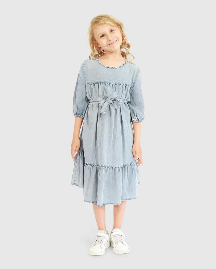 Women Girls Belle and Bloom Pure Love Dress 8211 Mid Denim