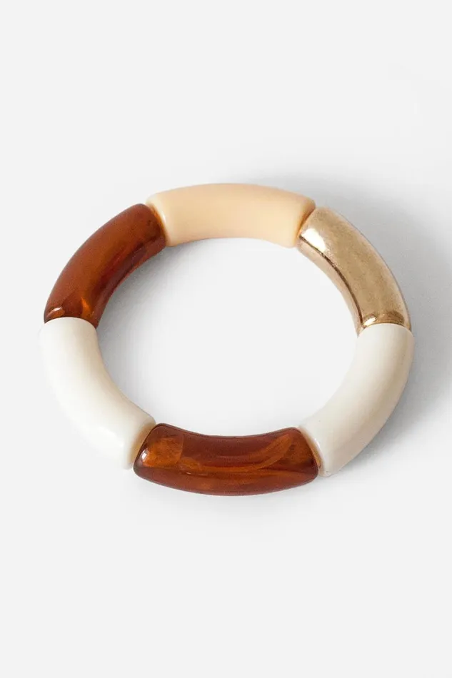 Women Gold Tubular Bracelet Roman Jewellery