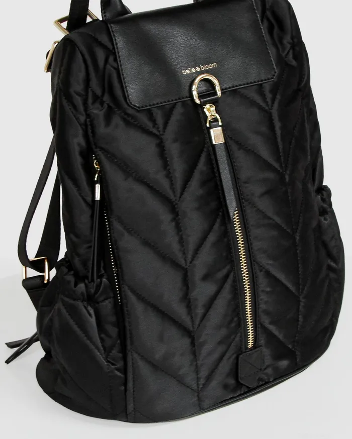 Women Handbags Belle and Bloom Runaway Royalty Backpack 8211 Black