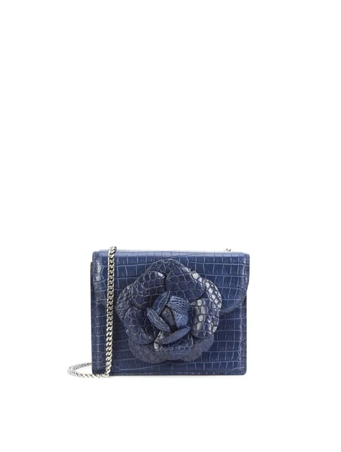 Women Handbags Oscar De La Renta Atlantic Alligator Mini TRO Bag Atlantic