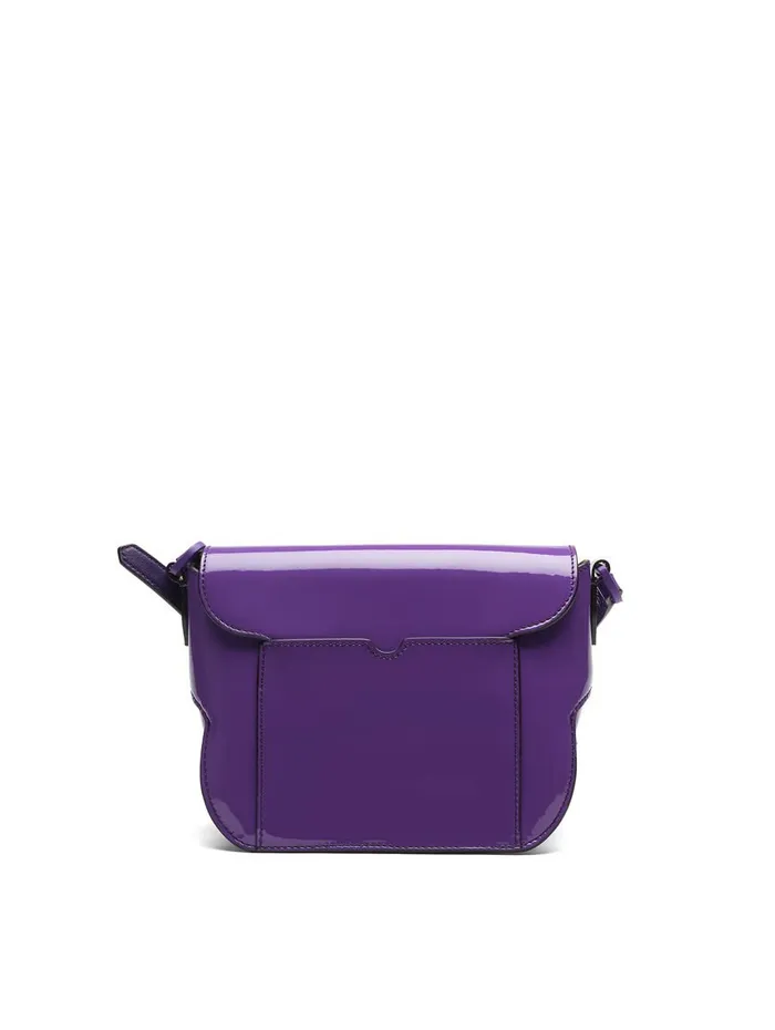 Women Handbags Oscar De La Renta Patent Leather Oath Shoulder Bag Purple Women Handbags Oscar De La Renta Patent Leather Oath Shoulder Bag Purple
