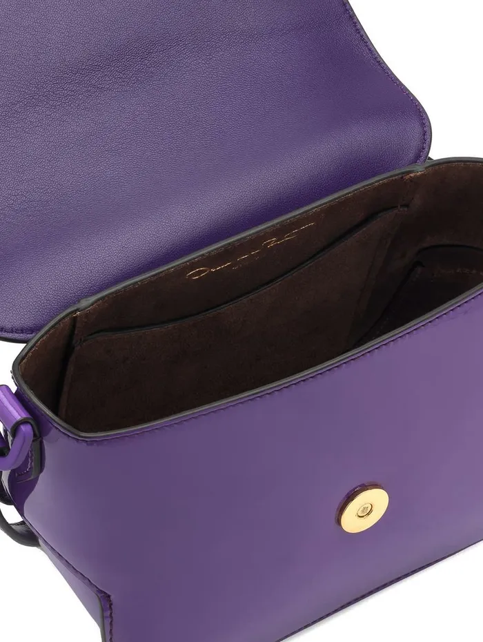 Women Handbags Oscar De La Renta Patent Leather Oath Shoulder Bag Purple Women Handbags Oscar De La Renta Patent Leather Oath Shoulder Bag Purple