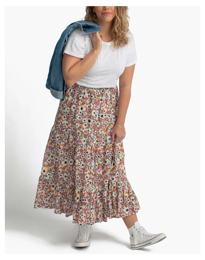 Women HarperSage Leisure Skirt Blue Multi Madewell Skirts