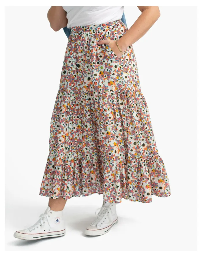 Women HarperSage Leisure Skirt Blue Multi Madewell Skirts Women HarperSage Leisure Skirt Blue Multi Madewell Skirts