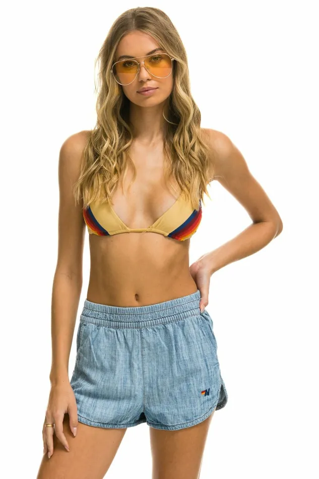 Women HI RISE DENIM JOGGER JEAN SHORT 8211 SUPER LIGHT Aviator Nation Shorts Women HI RISE DENIM JOGGER JEAN SHORT 8211 SUPER LIGHT Aviator Nation Shorts