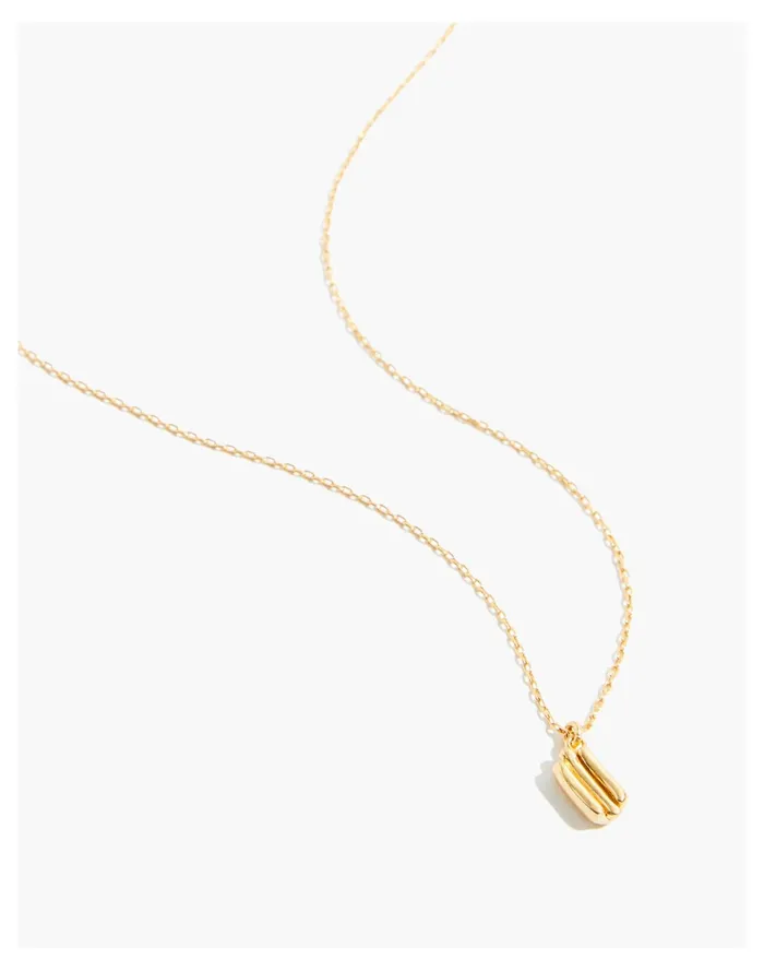 Women Hotdog Pendant Necklace Vintage Gold Madewell Necklaces