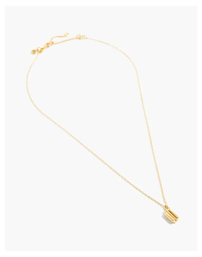 Women Hotdog Pendant Necklace Vintage Gold Madewell Necklaces Women Hotdog Pendant Necklace Vintage Gold Madewell Necklaces