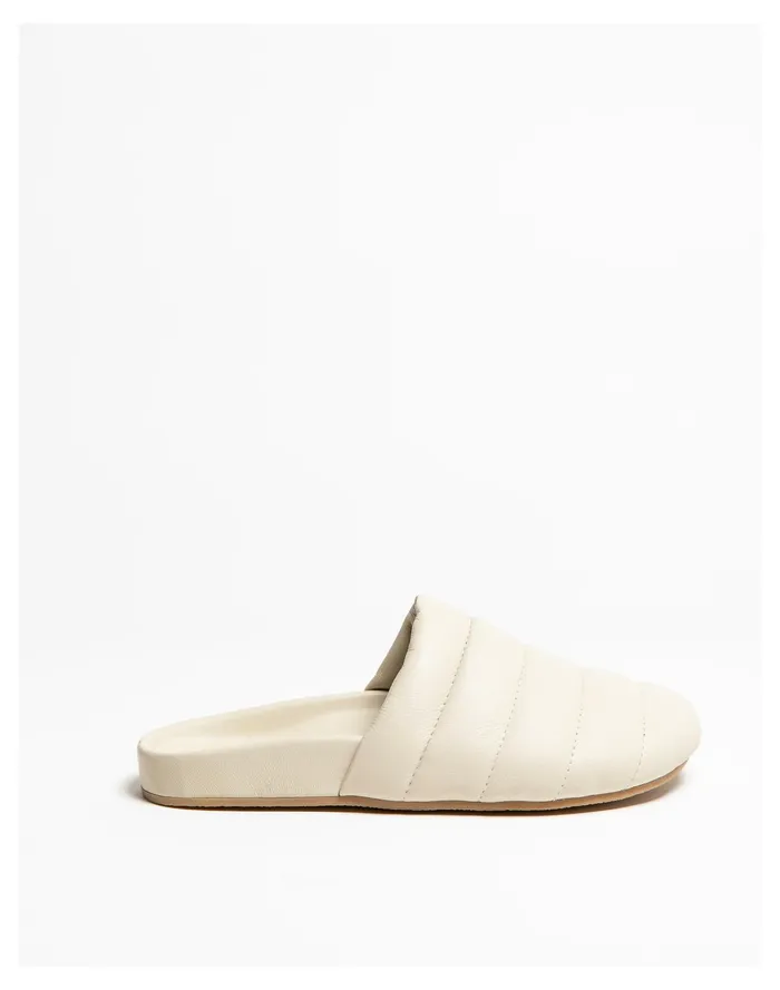 Women HUMA BLANCO Leather Flor Slipper Slides Bone Madewell Flats Women HUMA BLANCO Leather Flor Slipper Slides Bone Madewell Flats