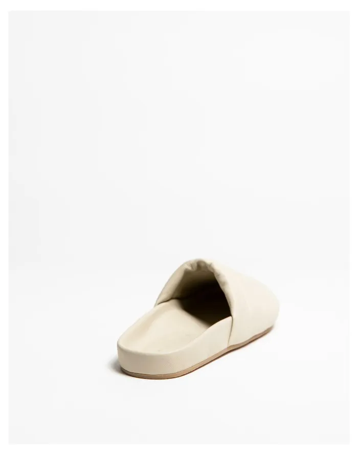 Women HUMA BLANCO Leather Flor Slipper Slides Bone Madewell Flats Women HUMA BLANCO Leather Flor Slipper Slides Bone Madewell Flats