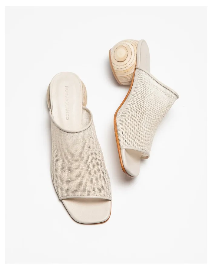 Women HUMA BLANCO Milla Sandal Mules Jute Madewell Heels
