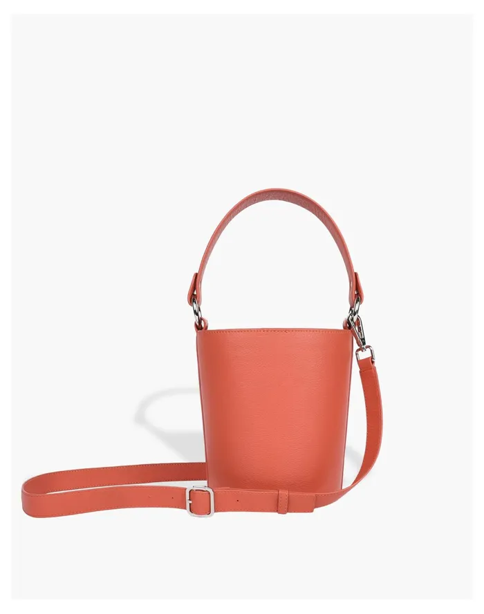 Women HYER GOODS Mini Bucket Bag Coral Madewell Crossbody Bags