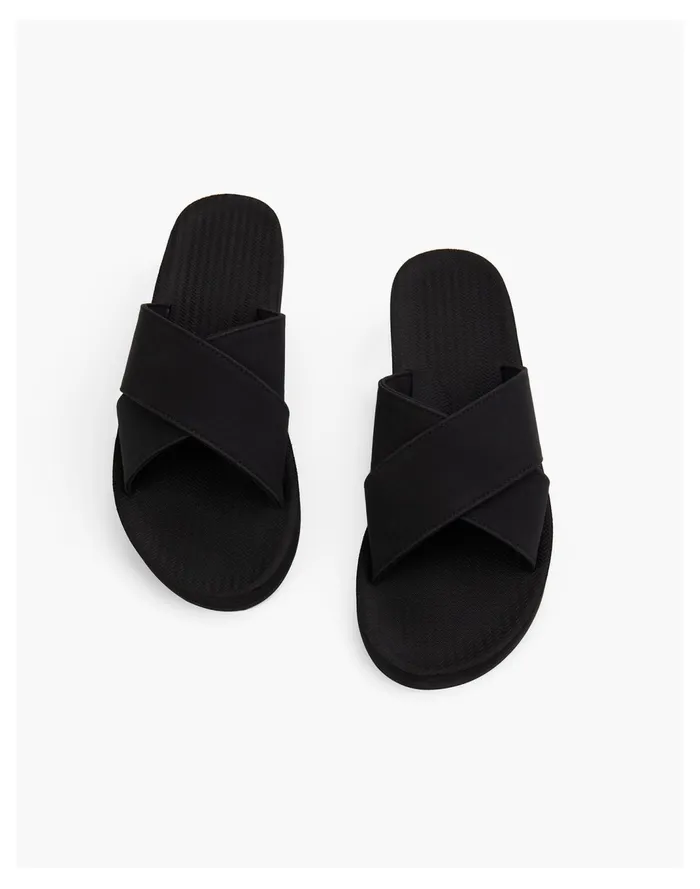 Women Indosole Cross Slide Sandals Black Madewell Sandals Women Indosole Cross Slide Sandals Black Madewell Sandals