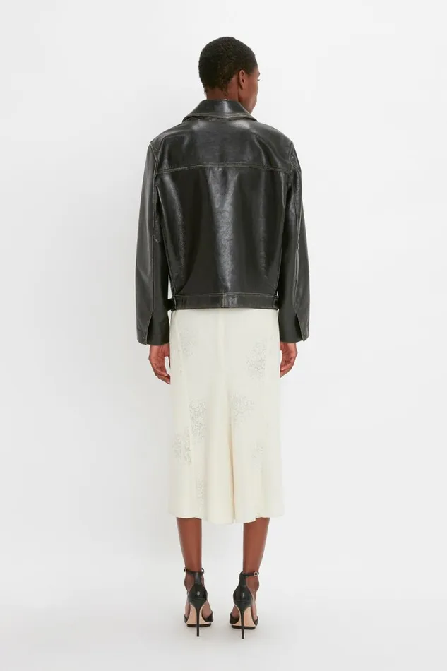 Women Jackets and Coats Victoria Beckham Oversized Leather Jacket In Black