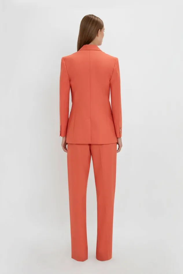 Women Jackets and Coats Victoria Beckham Patch Pocket Jacket In Papaya