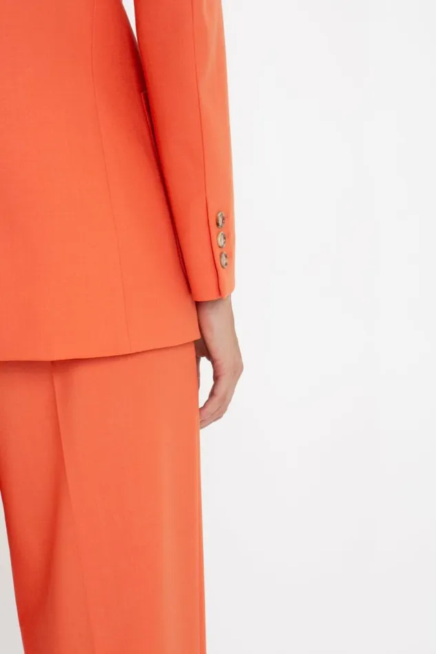 Women Jackets and Coats Victoria Beckham Patch Pocket Jacket In Papaya