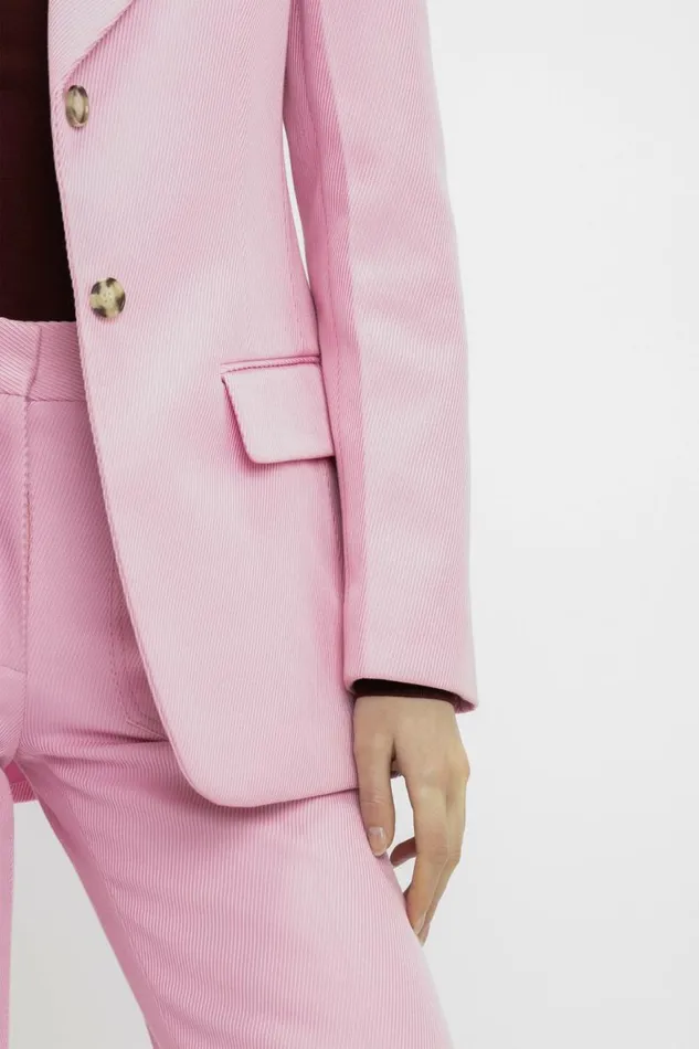 Women Jackets and Coats Victoria Beckham Single Button Jacket In Bubblegum