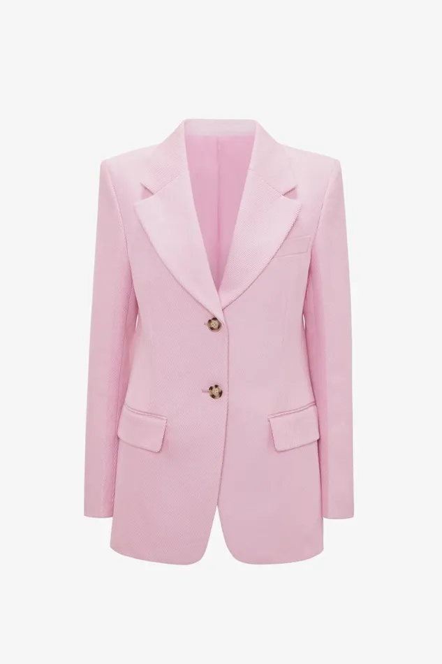 Women Jackets and Coats Victoria Beckham Single Button Jacket In Bubblegum