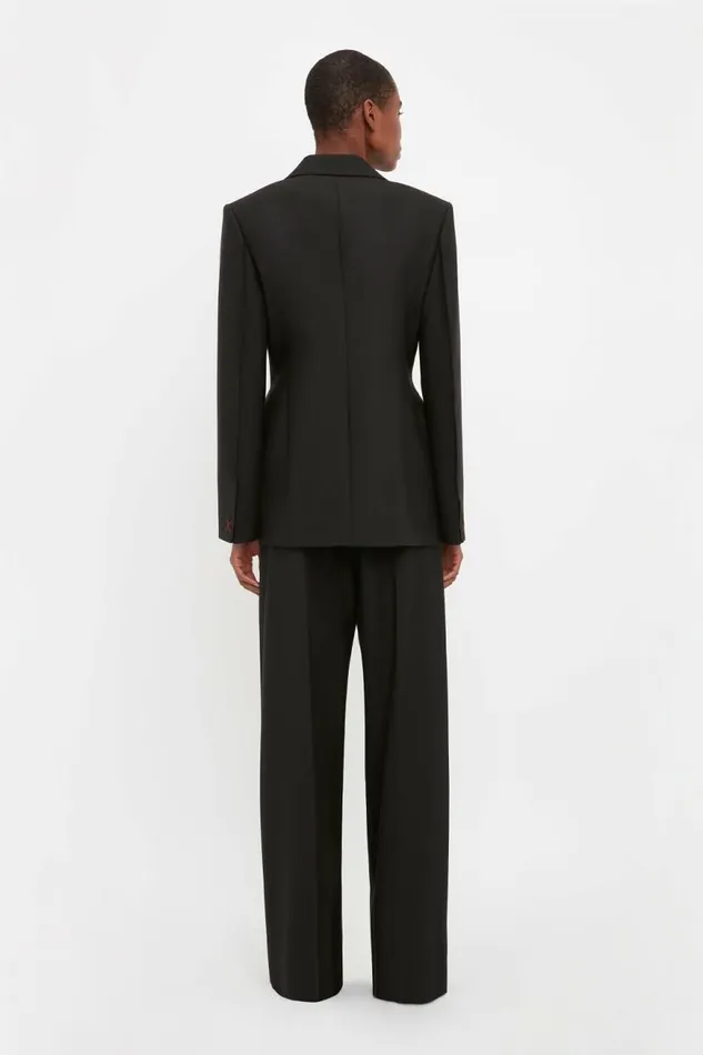 Women Jackets and Coats Victoria Beckham Waist Fitted Jacket In Black