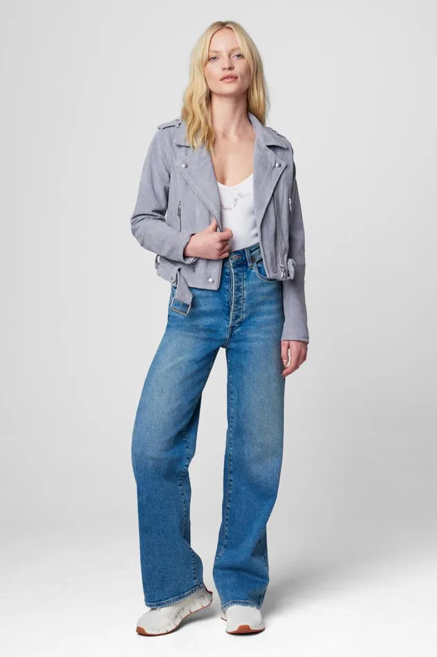 Women Jackets Blank Nyc Cloud Grey Moto Jacket