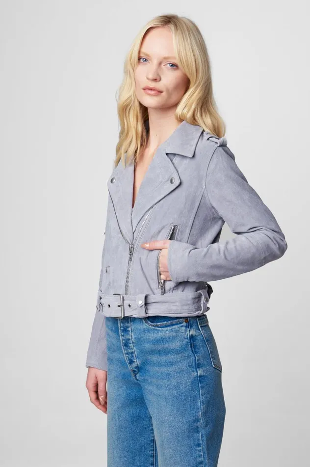 Women Jackets Blank Nyc Cloud Grey Moto Jacket Women Jackets Blank Nyc Cloud Grey Moto Jacket