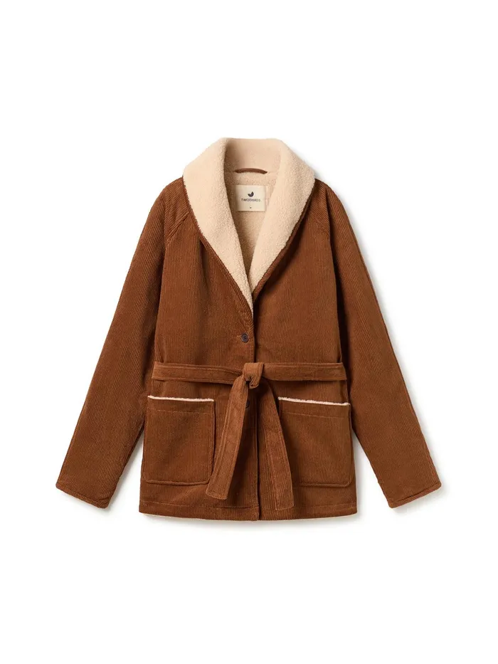 Women Jackets Women 8211 Haua 8211 Golden Brown TWOTHIRDS Jackets