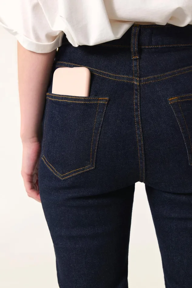 Women Jeans Lulu Indigo Jean Coton Bleu Fonc Des Petits Hauts Denim