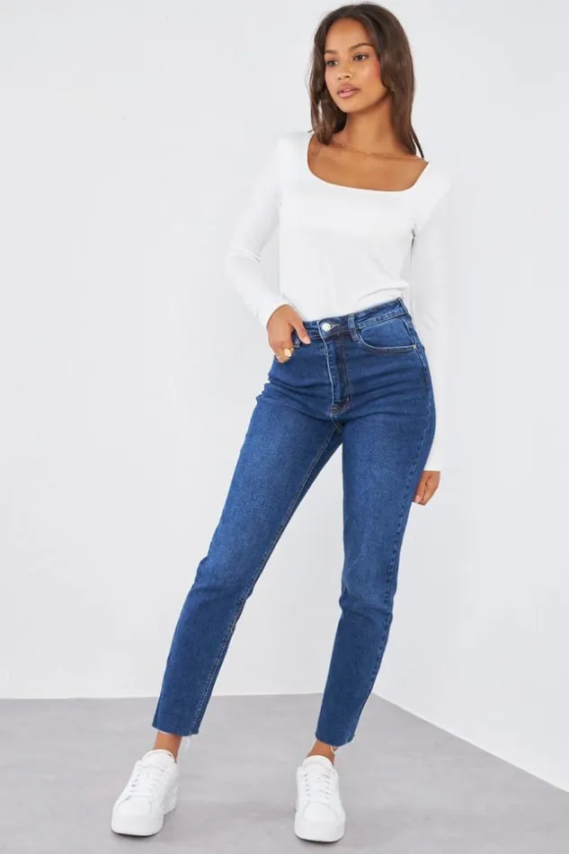 Women Jeans Regular Fit Bleu Brut Blue Brentiny Paris Jeans