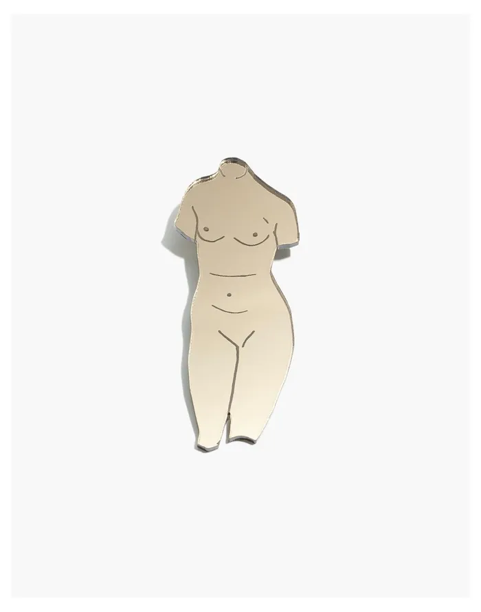 Women Jessica Kertis Nude Sculpture Pin Bronze Madewell Jackets
