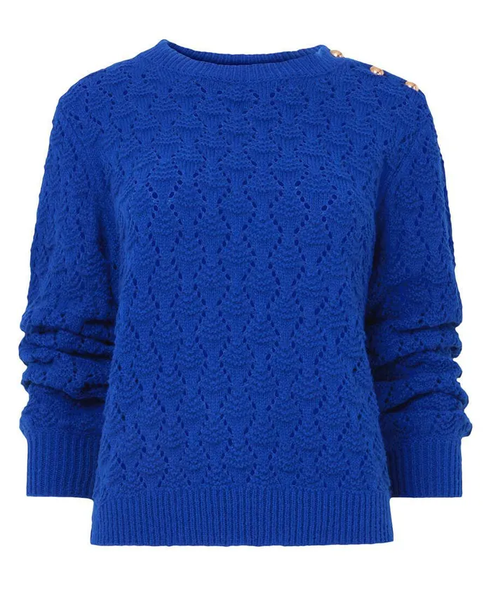 Women Joe Browns Corine Textured Knit Jumper Cobalt Women Joe Browns Corine Textured Knit Jumper Cobalt