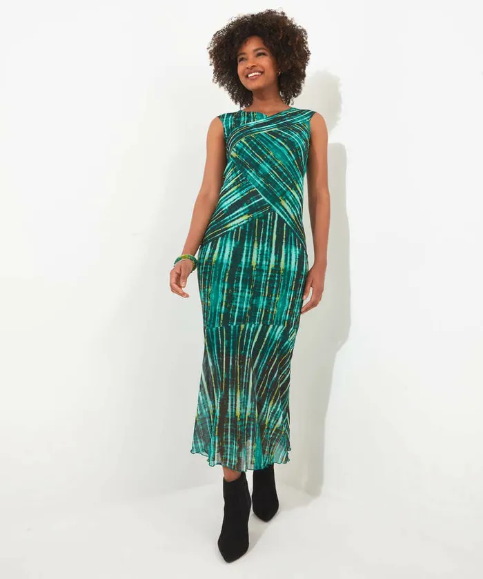 Women Joe Browns Elsa Mesh Printed Dress Green Women Joe Browns Elsa Mesh Printed Dress Green