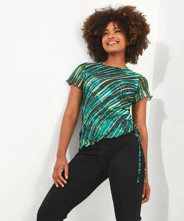 Women Joe Browns Elsa Mesh Printed Top Green